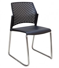 Rewind Chrome Sled Base Visitor Chairs. Available 10 Colours